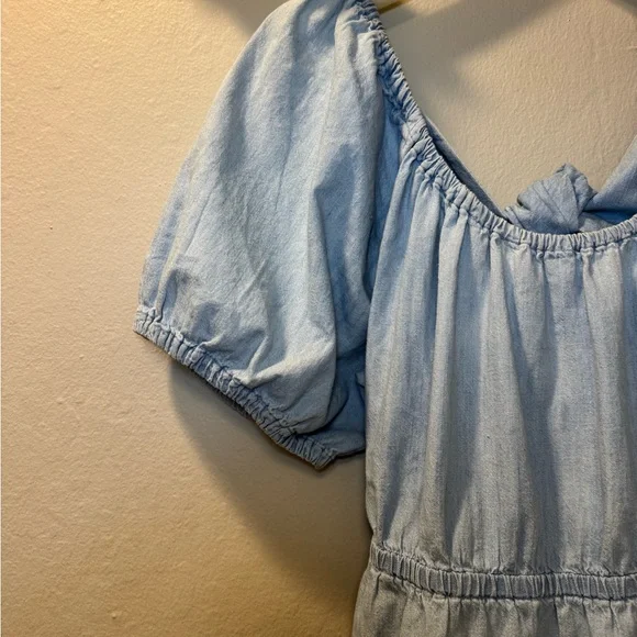 Old Navy Light Blue Puff Sleeve Mini Dress - Picture 4 of 13